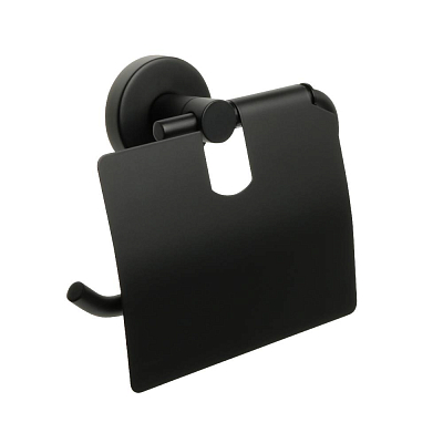 Бумагодержатель с крышкой черный FIXSEN Comfort Black (FX-86010) 400_400_2899931